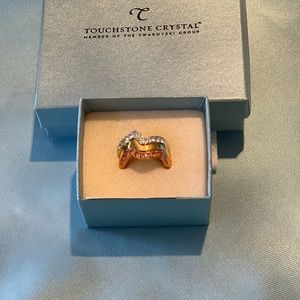 NIB Touchstone Crystal by Swarovski Colorwaves ring